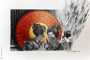 Grafica realizata de Raluca-Ecaterina Dragomir (Raludra), artist plastic din București.